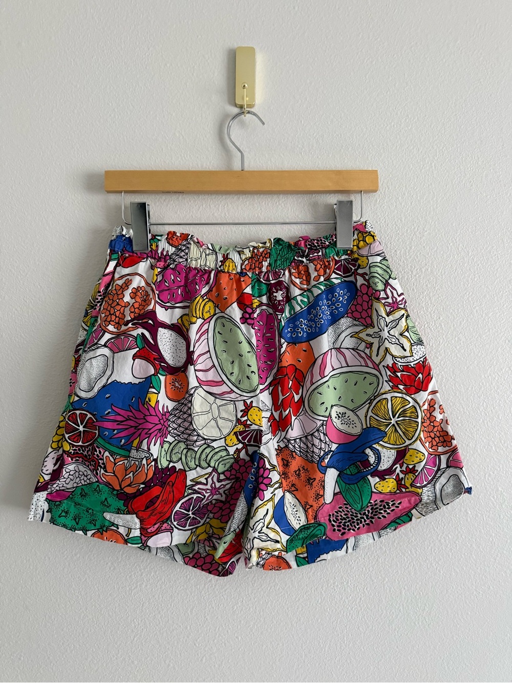Gorman Shop Fruit Shorts cotton multicolor tropical fruit print Sz 10 US 6